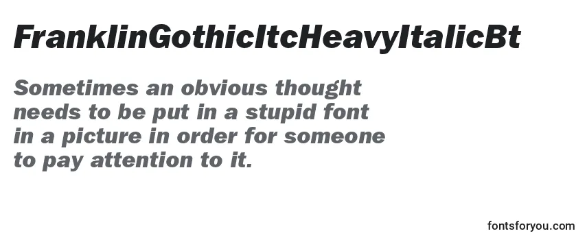 FranklinGothicItcHeavyItalicBt Font
