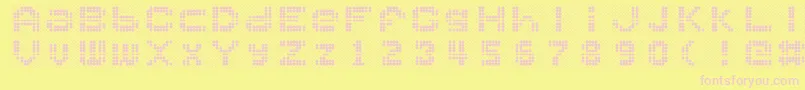 フォントBallplay – ピンクのフォント、黄色の背景
