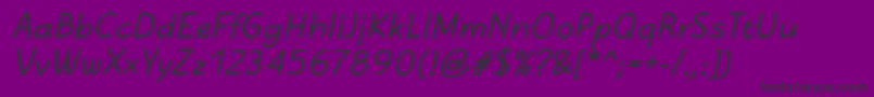 KasihBoldItalic Font – Black Fonts on Purple Background