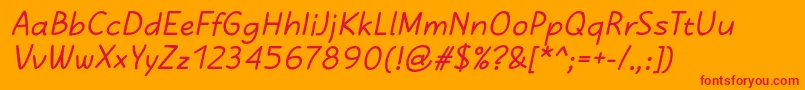 KasihBoldItalic Font – Red Fonts on Orange Background