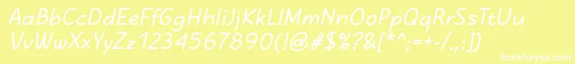 KasihBoldItalic Font – White Fonts on Yellow Background