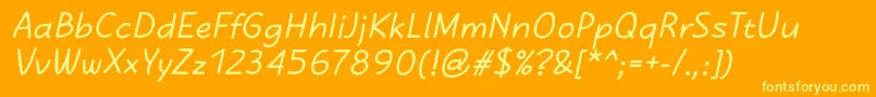 KasihBoldItalic Font – Yellow Fonts on Orange Background