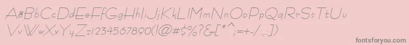 RamoseOblique Font – Gray Fonts on Pink Background