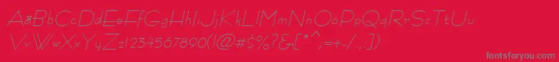 RamoseOblique Font – Gray Fonts on Red Background
