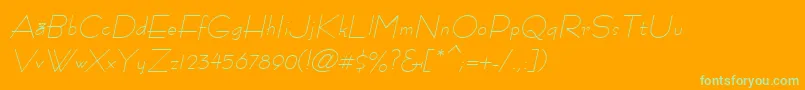 RamoseOblique Font – Green Fonts on Orange Background