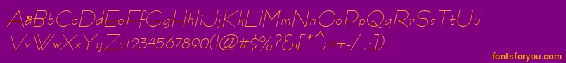 RamoseOblique Font – Orange Fonts on Purple Background