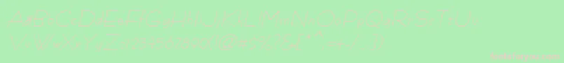 フォントRamoseOblique – 緑の背景にピンクのフォント