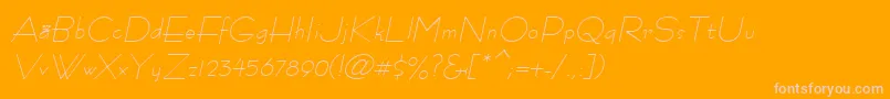 RamoseOblique Font – Pink Fonts on Orange Background