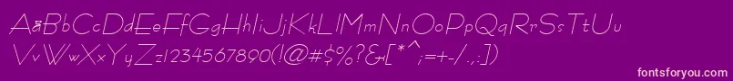 RamoseOblique Font – Pink Fonts on Purple Background