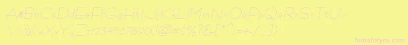 RamoseOblique Font – Pink Fonts on Yellow Background
