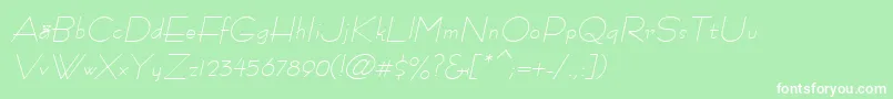 RamoseOblique Font – White Fonts on Green Background