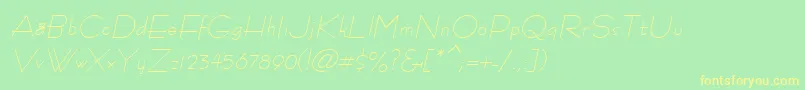 RamoseOblique Font – Yellow Fonts on Green Background