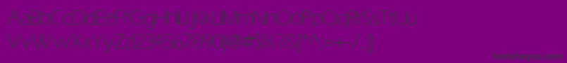 ErasLightLight Font – Black Fonts on Purple Background
