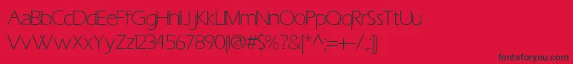 ErasLightLight Font – Black Fonts on Red Background