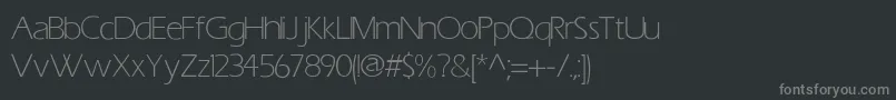 ErasLightLight Font – Gray Fonts on Black Background