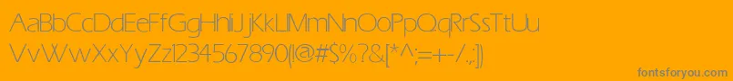 ErasLightLight Font – Gray Fonts on Orange Background