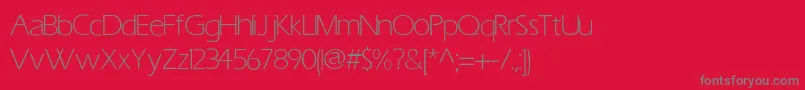 ErasLightLight Font – Gray Fonts on Red Background