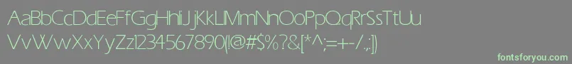 ErasLightLight Font – Green Fonts on Gray Background