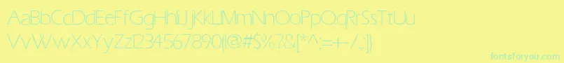 ErasLightLight Font – Green Fonts on Yellow Background