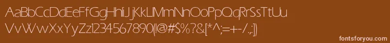 ErasLightLight Font – Pink Fonts on Brown Background