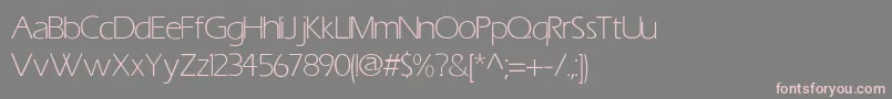 ErasLightLight Font – Pink Fonts on Gray Background