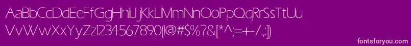 ErasLightLight Font – Pink Fonts on Purple Background