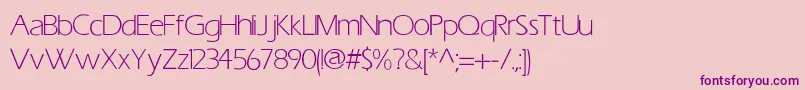 ErasLightLight Font – Purple Fonts on Pink Background