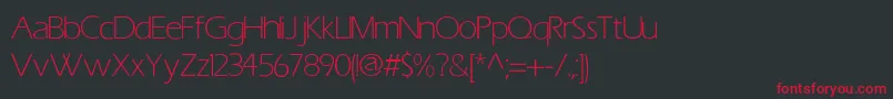 ErasLightLight Font – Red Fonts on Black Background
