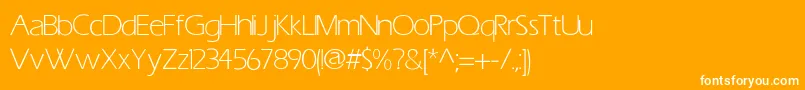 ErasLightLight Font – White Fonts on Orange Background