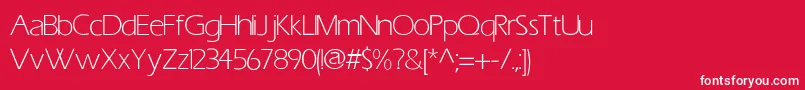 ErasLightLight Font – White Fonts on Red Background
