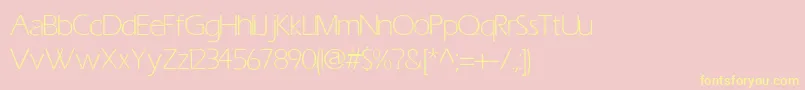 ErasLightLight Font – Yellow Fonts on Pink Background
