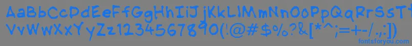 Подробнее о шрифте NipcensHandwritingRegular Шрифт NipcensHandwritingRegular – синие шрифты на сером фоне