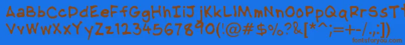 Más sobre la fuente NipcensHandwritingRegular fuente NipcensHandwritingRegular – Fuentes Marrones Sobre Fondo Azul