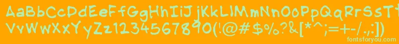 Подробнее о шрифте NipcensHandwritingRegular Шрифт NipcensHandwritingRegular – зелёные шрифты на оранжевом фоне