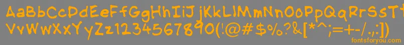 NipcensHandwritingRegular Font – Orange Fonts on Gray Background