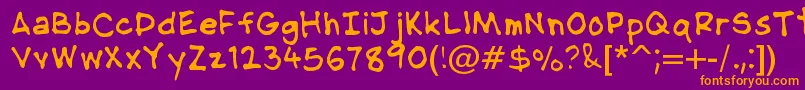More about NipcensHandwritingRegular Font NipcensHandwritingRegular Font – Orange Fonts on Purple Background