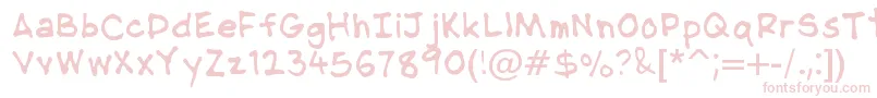 NipcensHandwritingRegular-Schriftart – Rosa Schriften auf weißem Hintergrund
