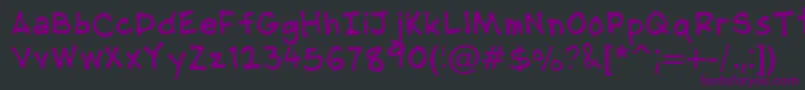 Police NipcensHandwritingRegular – polices violettes sur fond noir