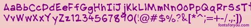 More about NipcensHandwritingRegular Font NipcensHandwritingRegular Font – Purple Fonts on Pink Background