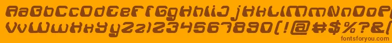 ElectroMagnetBold Font – Brown Fonts on Orange Background