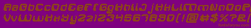 ElectroMagnetBold Font – Brown Fonts on Purple Background