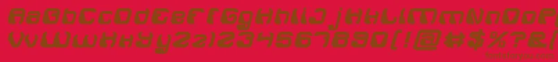 Шрифт ElectroMagnetBold – коричневые шрифты на красном фоне