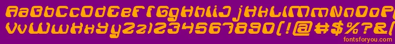 ElectroMagnetBold Font – Orange Fonts on Purple Background