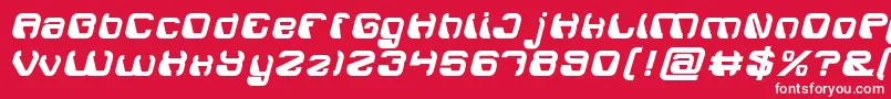 フォントElectroMagnetBold – 赤い背景に白い文字