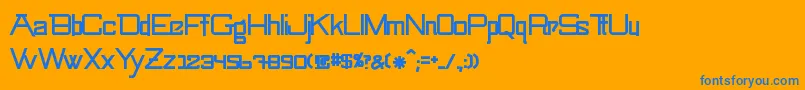 SwingarmyoriMedium Font – Blue Fonts on Orange Background