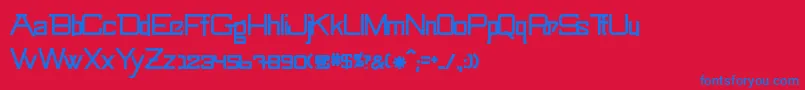 SwingarmyoriMedium Font – Blue Fonts on Red Background