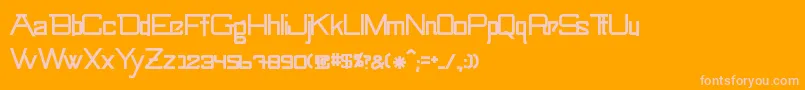 SwingarmyoriMedium Font – Pink Fonts on Orange Background