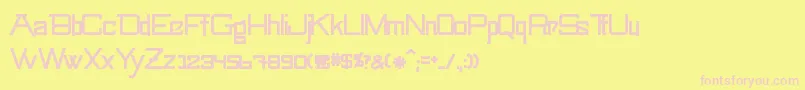 SwingarmyoriMedium Font – Pink Fonts on Yellow Background