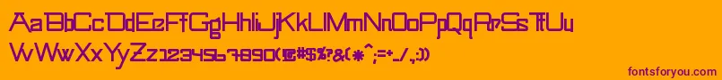 SwingarmyoriMedium Font – Purple Fonts on Orange Background