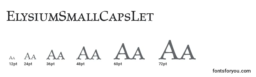 ElysiumSmallCapsLet Font Sizes